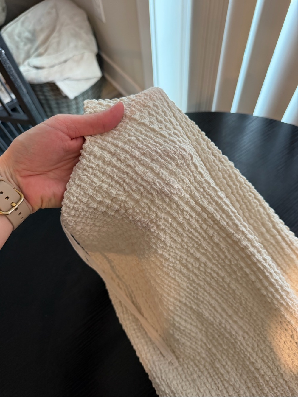 Zara Textured Midi Knit Skirt NWT, cream - Picture 4 of 8